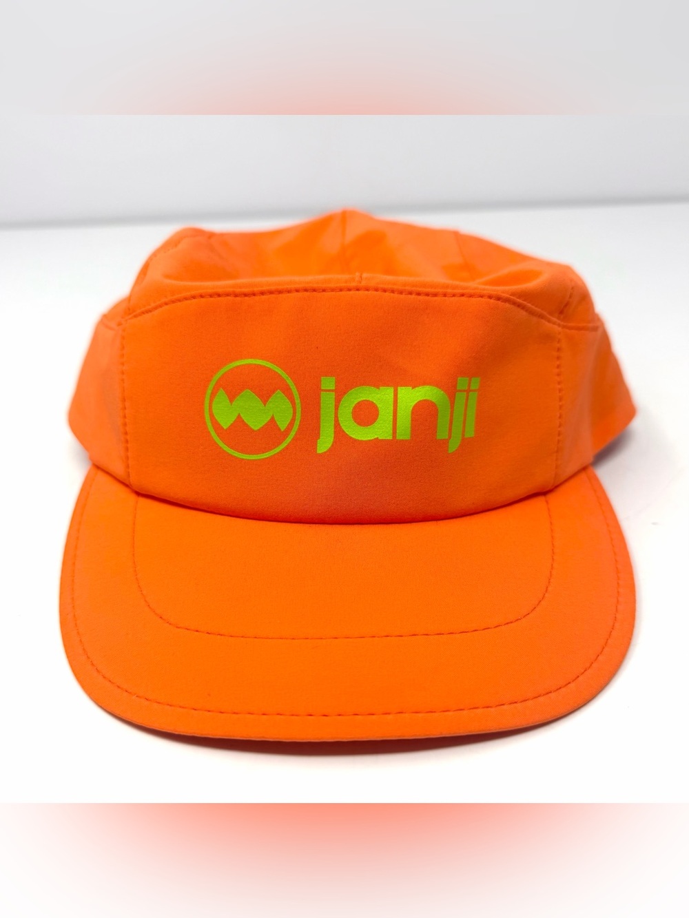 Janji AFO Hyperlight 7 Panel Hat Cap Adjustable OSFM Orange Running Lightweight